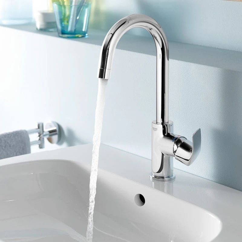 Mitigeur lavabo EUROSMART GROHE 23537002 - taille L - col de cygne - chrome - Image 3