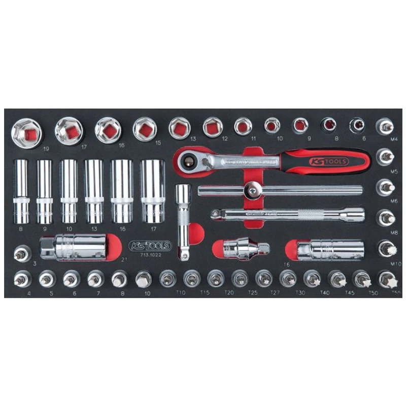 Module de douilles et accessoires ULTIMATE 3/8'', 47 pièces  - KS TOOLS - 713.1022