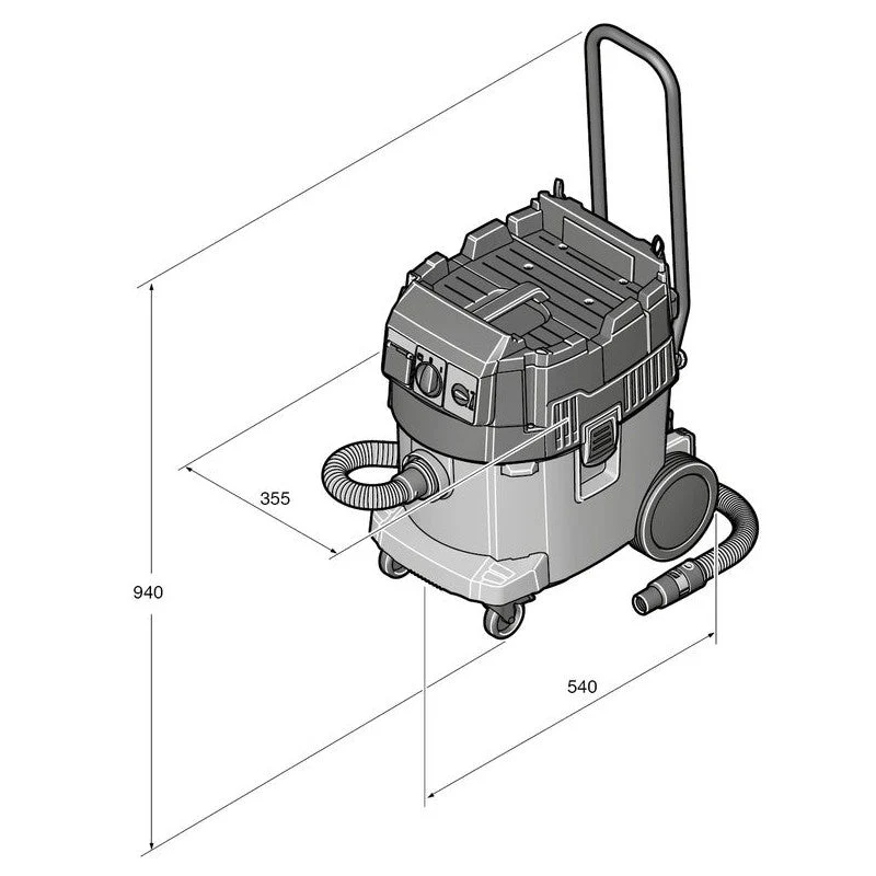 Aspirateur eau et poussière FEIN DUSTEX 35 LX 1380W - Image 3