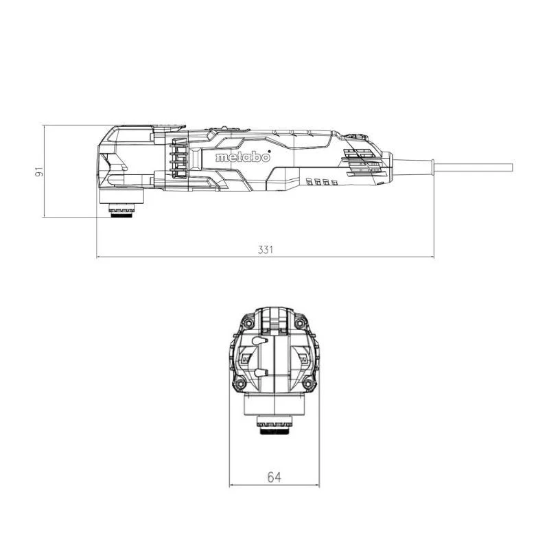Outil multifonction 400W METABO MT 400 QUICK 11000 - 18500 /min - Image 3