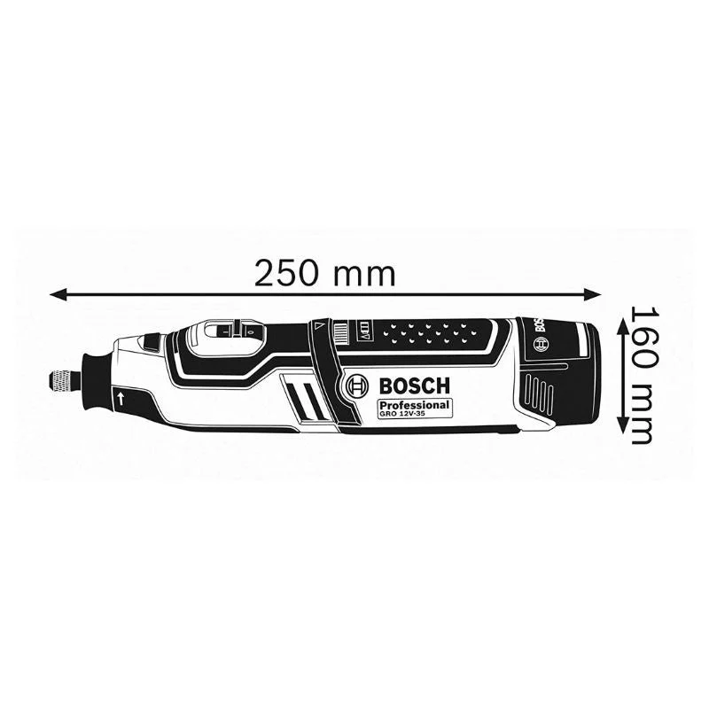 Outil multifonction rotatif BOSCH 06019C5002  GRO 12V-35 en coffret L-boxx avec accessoires (vendu sans batterie) - Image 3