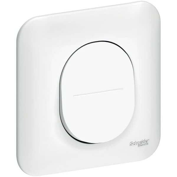 Ovalis - Bouton poussoir 10A - Blanc - Image 2