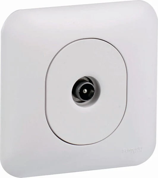 Ovalis - Prise TV - Blanc