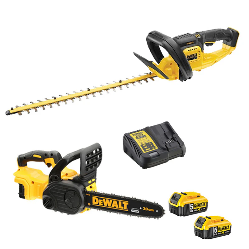 Pack 2 outils DEWALT DCKRT01GA Tronçonneuse + Taille-haie 18V + 2 batteries + chargeur - Image 3