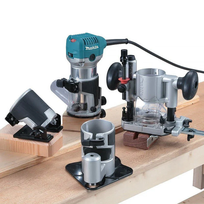 Pack affleureuse-défonceuse MAKITA RT0702CX3J + coffret fraises D-53540 - Image 6
