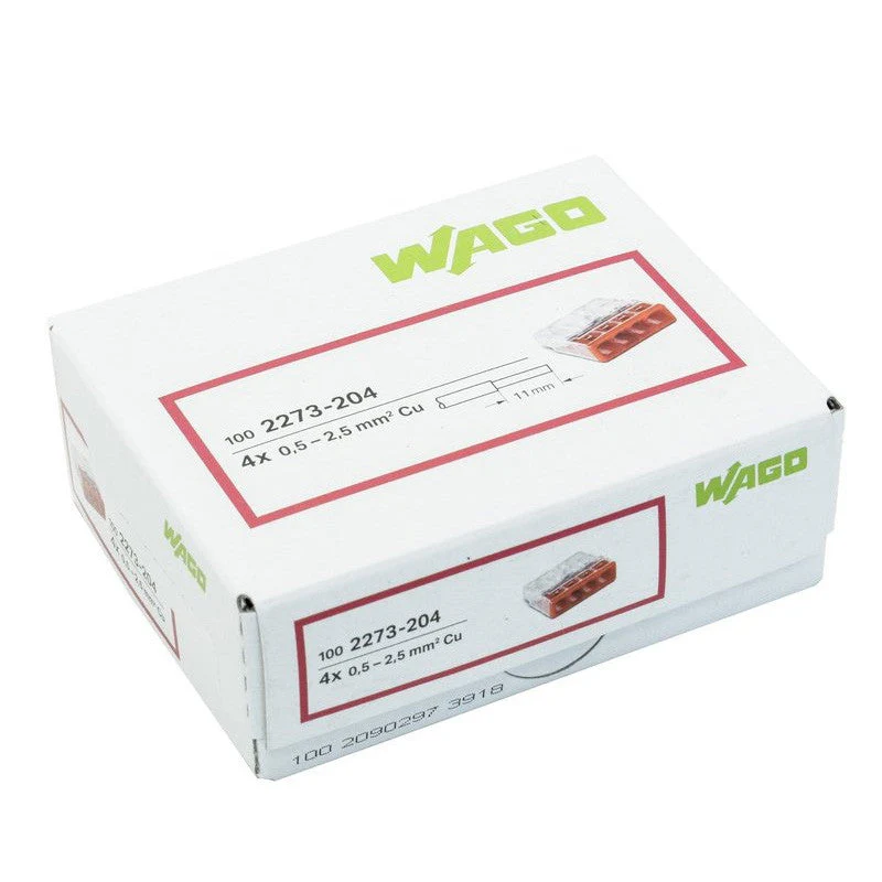 Pack de 100 Bornes WAGO 2273-204 - 4 x 0,5 à 2,5mm² - Image 3