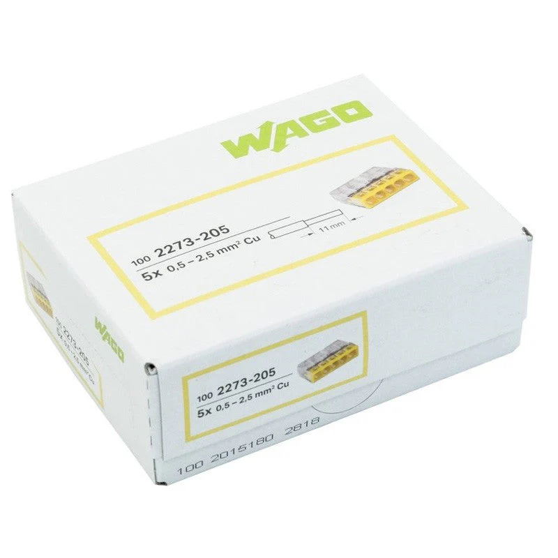 Pack de 100 Bornes WAGO 2273-205 - 5 x 0,5 à 2,5mm² - Image 3