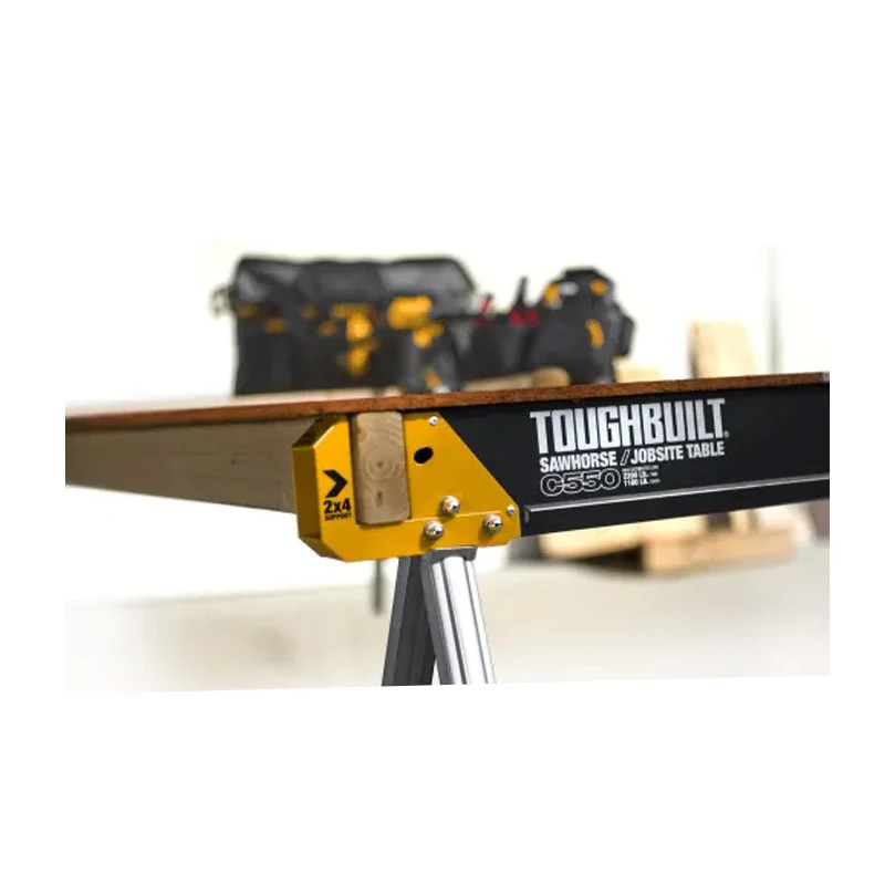Pack de 2 tréteaux table de chantier C550 TOUGHBUILT (Capacité 1T/Paire) TB-C550-2-XEA - Image 2