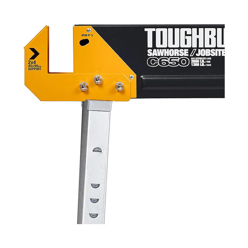 Pack de 2 tréteaux-table réglables C650 (Capacité 1180kg/paire)  TOUGHBUILT TB-C650-2-XEA - Image 3