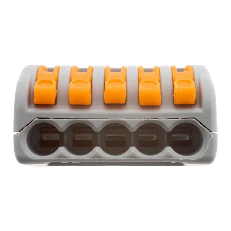 Pack de 30 bornes de connexion rapide a levier WAGO 5 entrées fil souple et rigide - S222 - Image 5