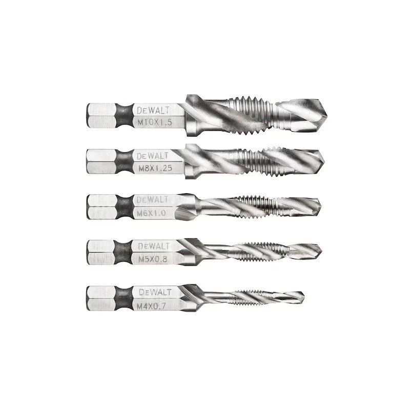 Pack de 5 forêts à tarauder DEWALT DT50060-QZ (M4, M5, M6, M8, M10)