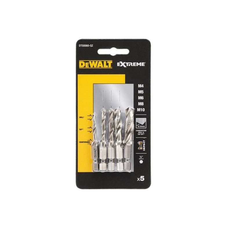 Pack de 5 forêts à tarauder DEWALT DT50060-QZ (M4, M5, M6, M8, M10) - Image 4