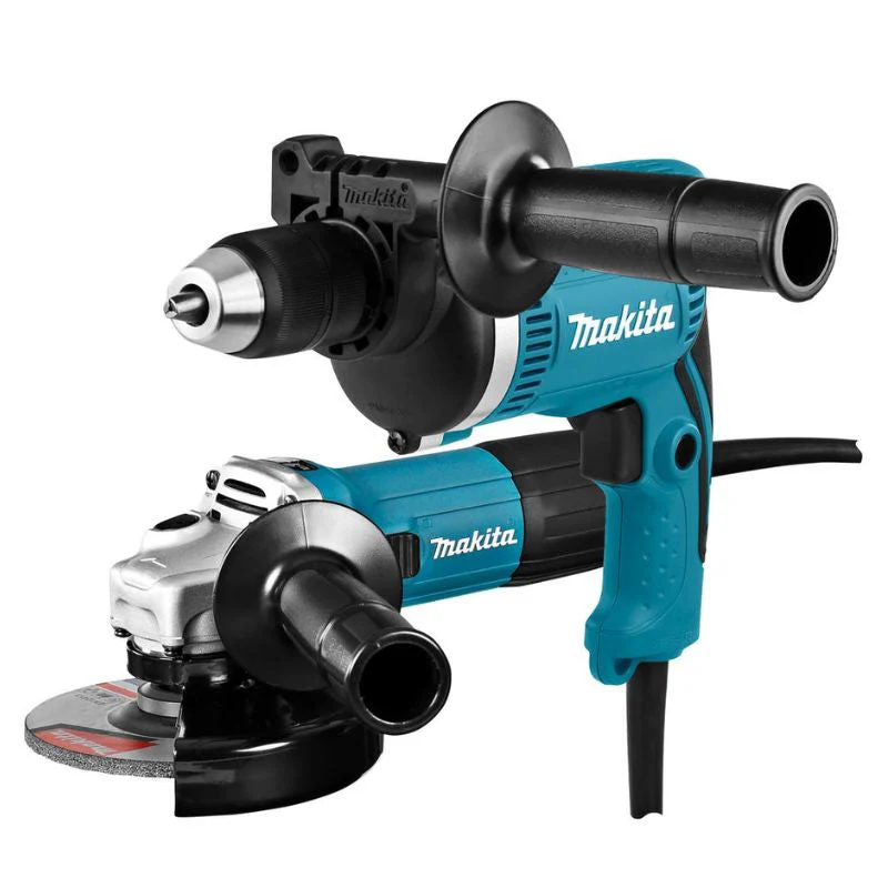 Pack Perceuse à percussion HP1631 (710W) + Meuleuse GA5030R (125mm) MAKITA DK0050X1 en coffret - Image 2