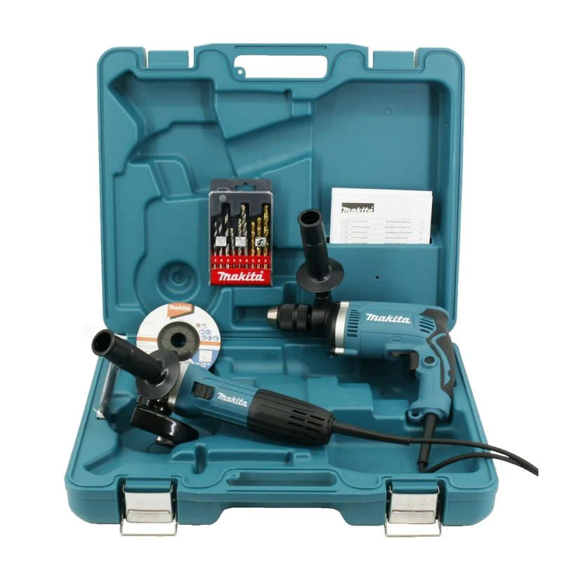 Pack Perceuse à percussion HP1631 (710W) + Meuleuse GA5030R (125mm) MAKITA DK0050X1 en coffret - Image 5
