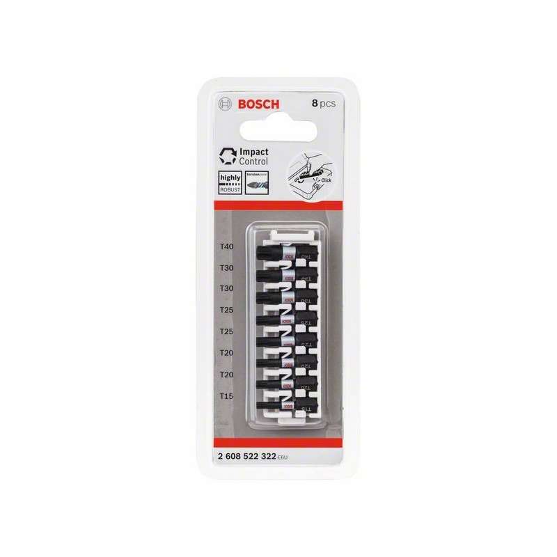 Packs d’embouts de vissage BOSCH Professional 2608522322 Impact Control (8 pièces) - Image 2