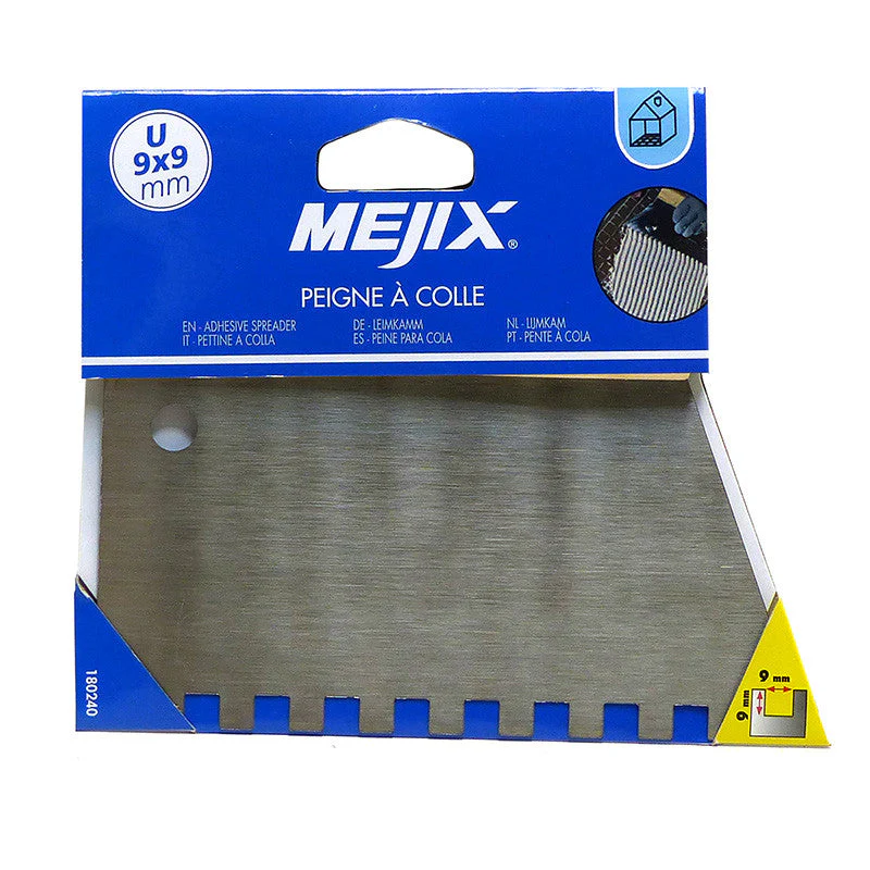 Peigne à colle manche bois MEJIX 180240 - 185 mm U 9x9 - Image 2