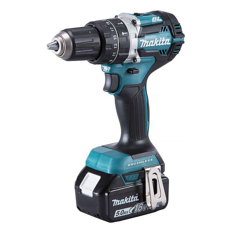 Perceuse Visseuse à Percussion MAKITA DHP484RTJ 18V Li-ion Ø13mm (2 x 5Ah) + chargeur + Mak-Pack complet - Image 2