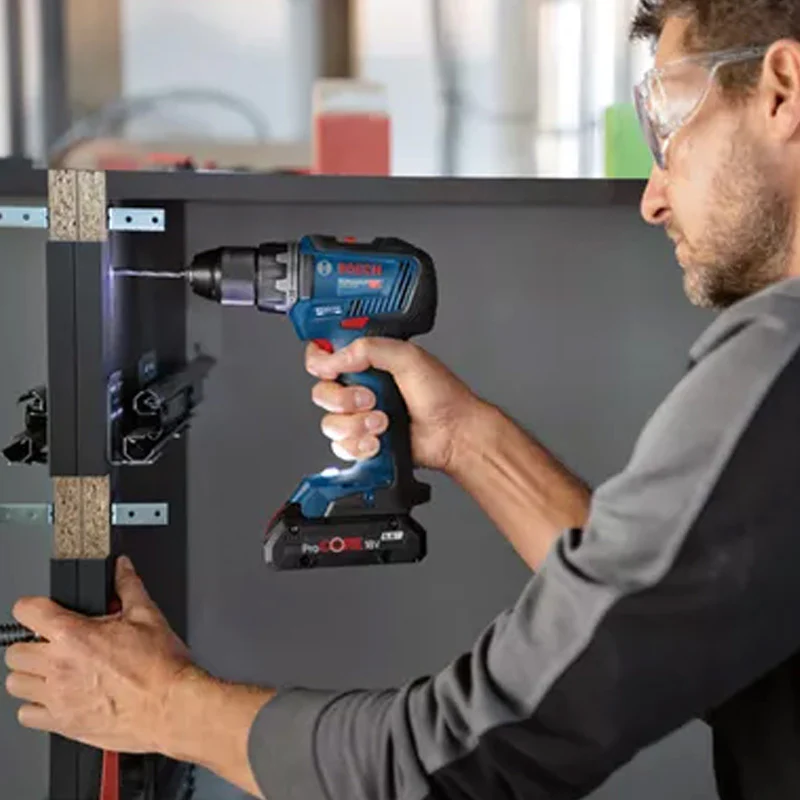 Perceuse-visseuse BOSCH GSR 18V-55 - 0615A5002P Professional sans fil 18 V - 55 Nm Brushless + 3x batterie ProCORE 4,0 Ah + chargeur + L case - Image 6
