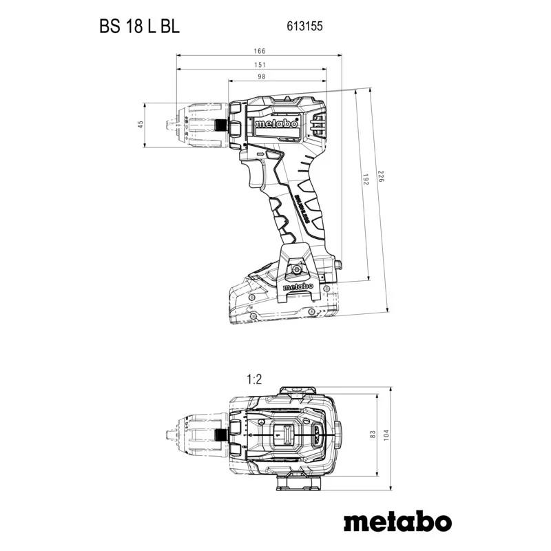 Perceuse visseuse Brushless BS 18 L BL - Pick+Mix (sans batterie ni chargeur), coffret metaBOX - Image 2