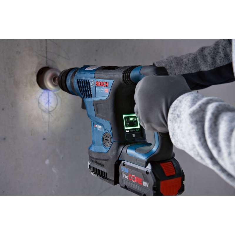 Perforateur sans-fil Bi turbo BOSCH 0611914003 - GBH 18V34 CF Pro SDS Plus + 2 batteries 5,5Ah + chargeur - Image 6