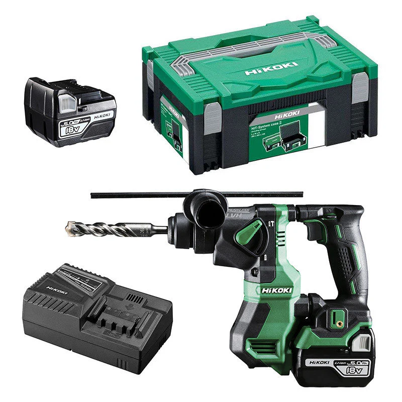 Perforateur SDS-Plus 18V HIKOKI DH18DPAWPZ 2 x 5,0Ah en coffret