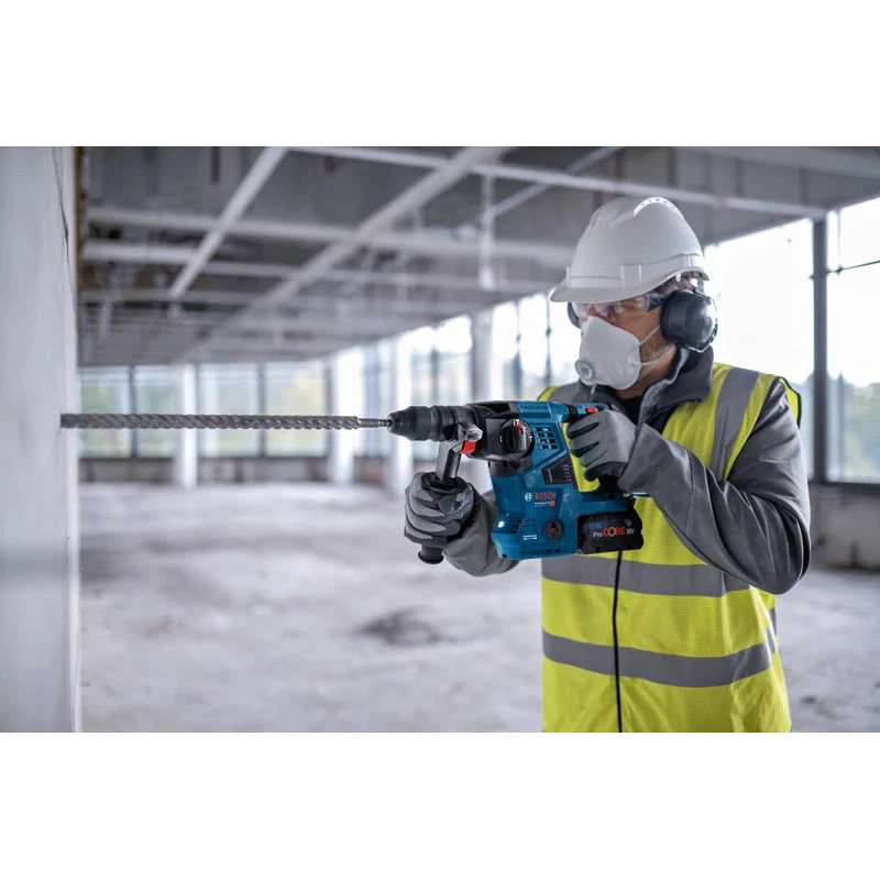 Perforateur SDS-PLUS BOSCH GBH 18V-28 CF Professional 0611921002 avec 2 Batteries ProCore 8Ah + Chargeur GAL1880 CV en L-BOXX - Image 5
