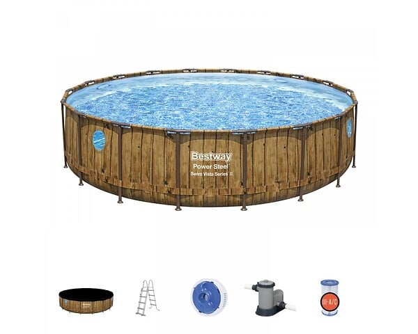 Piscine tubulaire Power Steel - Ronde - D549xH122cm