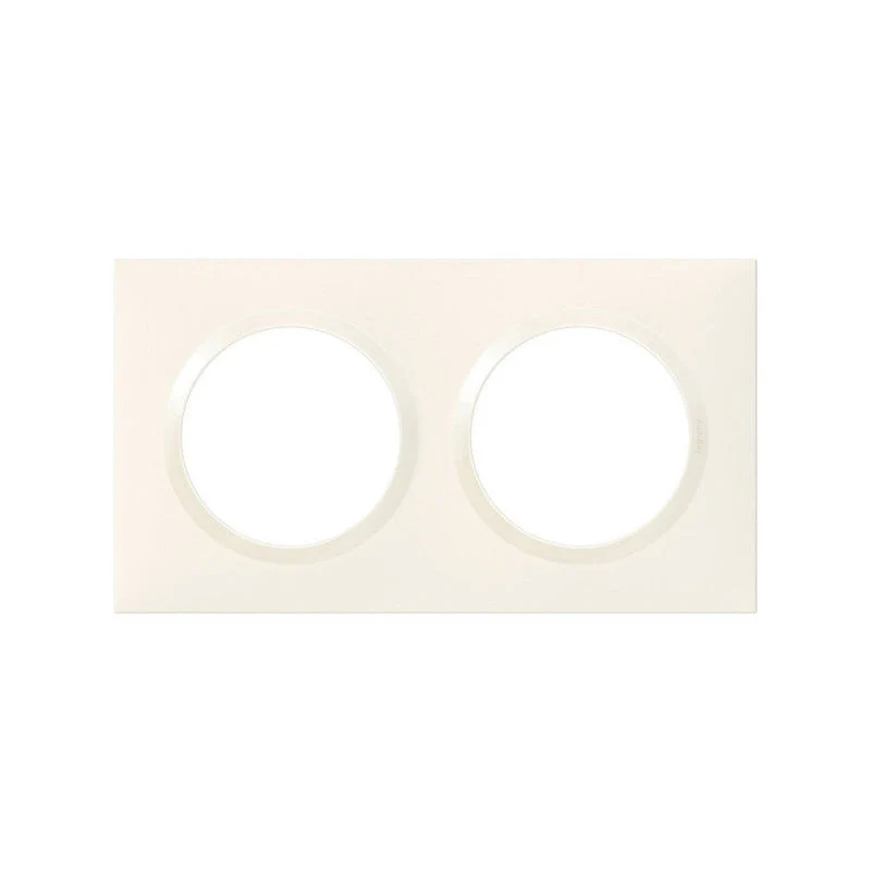 Plaque Dooxie - 2 postes - carré - blanc LEGRAND