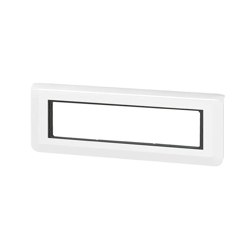 Plaque LEGRAND Mosaic avec support pour 8 modules horizontal blanc - Image 2