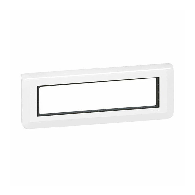 Plaque LEGRAND Mosaic avec support pour 8 modules horizontal blanc - Image 3