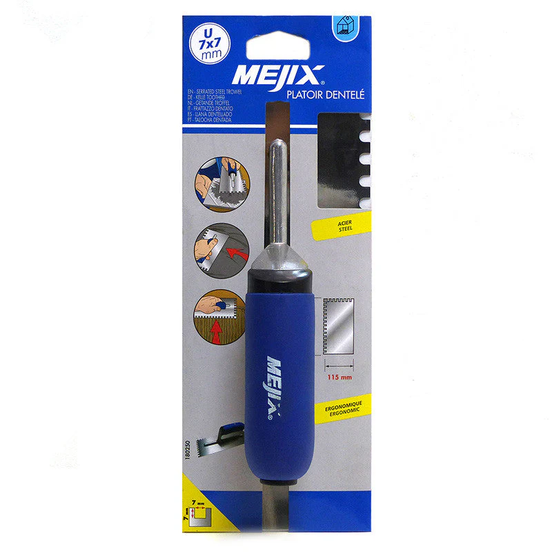 Platoir acier dentelé MEJIX 180250 - 280x115 mm U 7x7 - Image 2