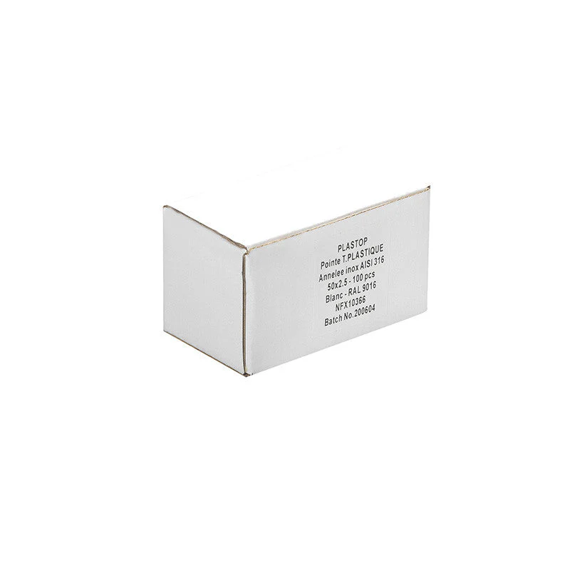 Pointe Plastop Tête Ronde inox A4 NORFIX annelée Ivoire Clair - Image 2