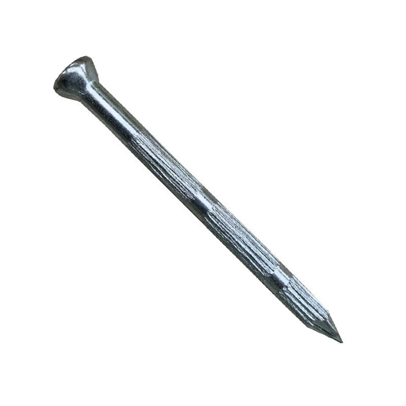 Pointe pour Béton tête plate fraisée NORFIX électrozingué 7µ Acier Trempé - Striée