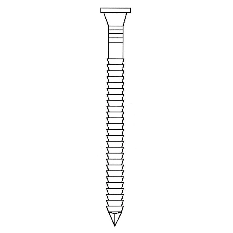 Pointe Tête Plate Fraisée NORFIX ancrage électrozingué de 12µ Annelée par 5 Kg - Image 2