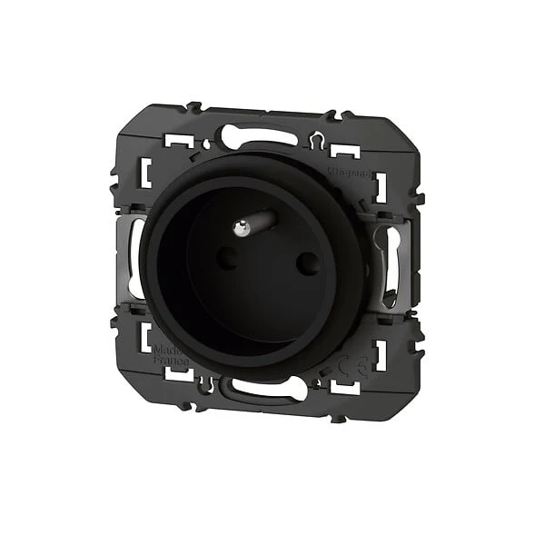 Prise de courant easyréno 2P+T faible profondeur dooxie 16A noir - Image 2