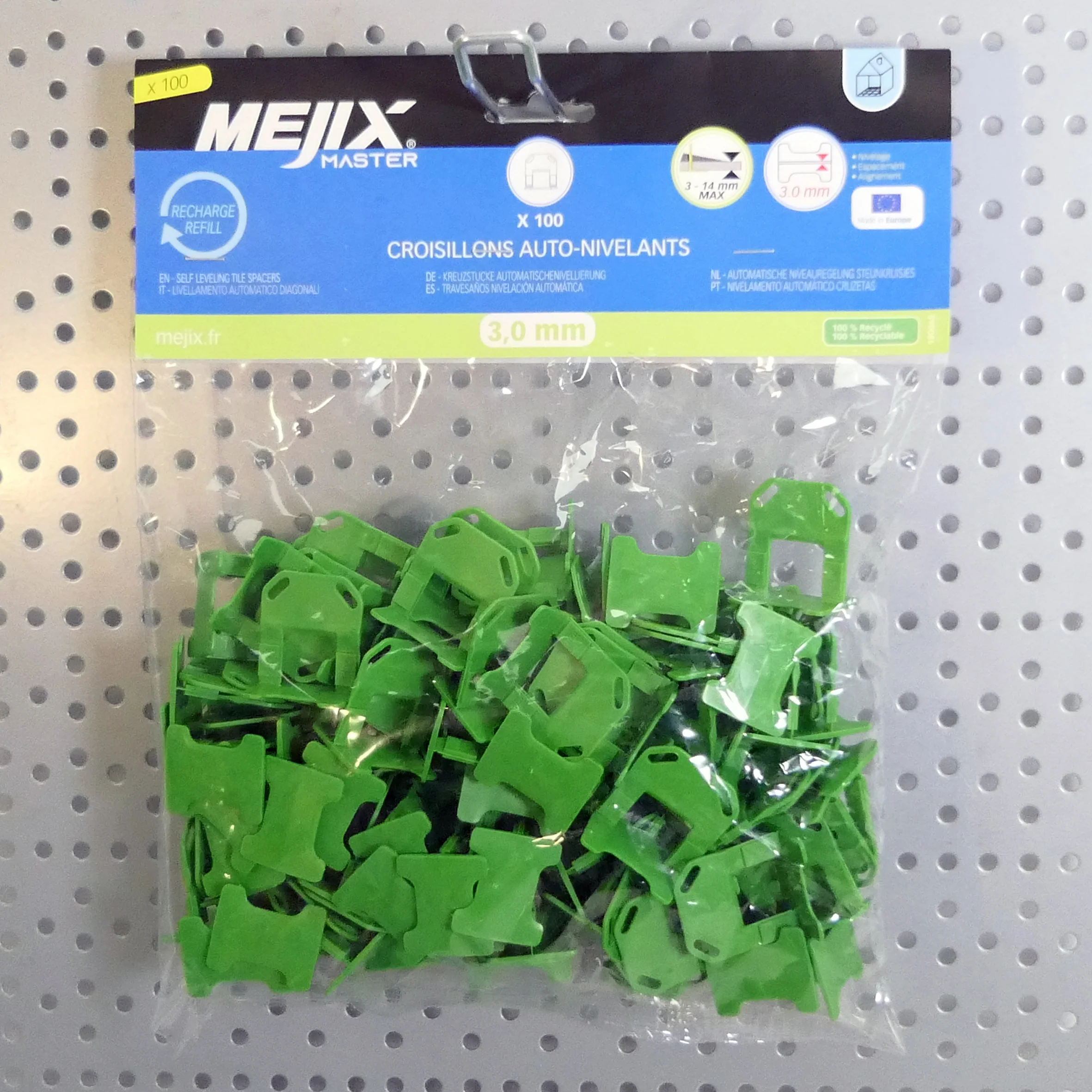 Sachet 100 croisillons 3 mm autonivelants - MEJIX - 180065 - Image 2