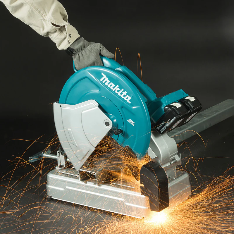 Scie à coupe d'onglet métaux Ø 355mm 2x5Ah 18V Makita DLW140PT2 - Image 2