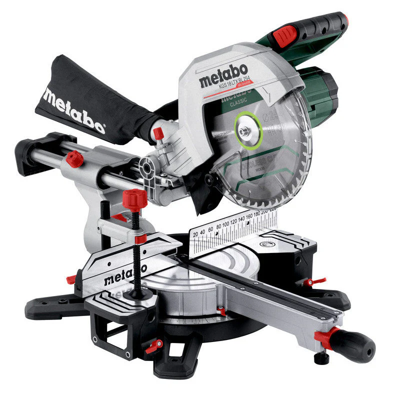 Scie à onglet radiale ∅254mm 18V - METABO 614254850 - KGS 18 LTX BL 254 (sans batterie)