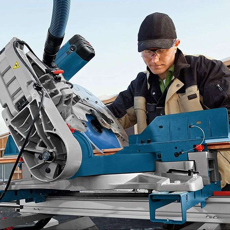 Scie à onglets Ø305mm BOSCH 0601B23600 - GCM 12 GDL Professional - 2000W + Support de travail GTA 2500 W Professional 0601B12100 - Image 5