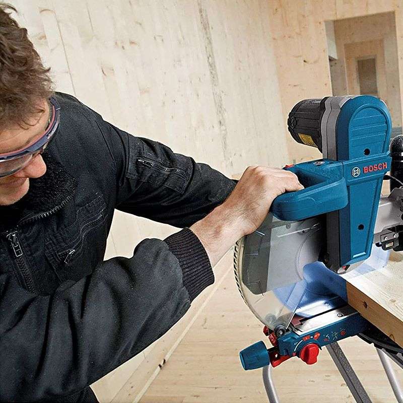 Scie à onglets Ø305mm BOSCH 0601B23600 - GCM 12 GDL Professional - 2000W + Support de travail GTA 2500 W Professional 0601B12100 - Image 6