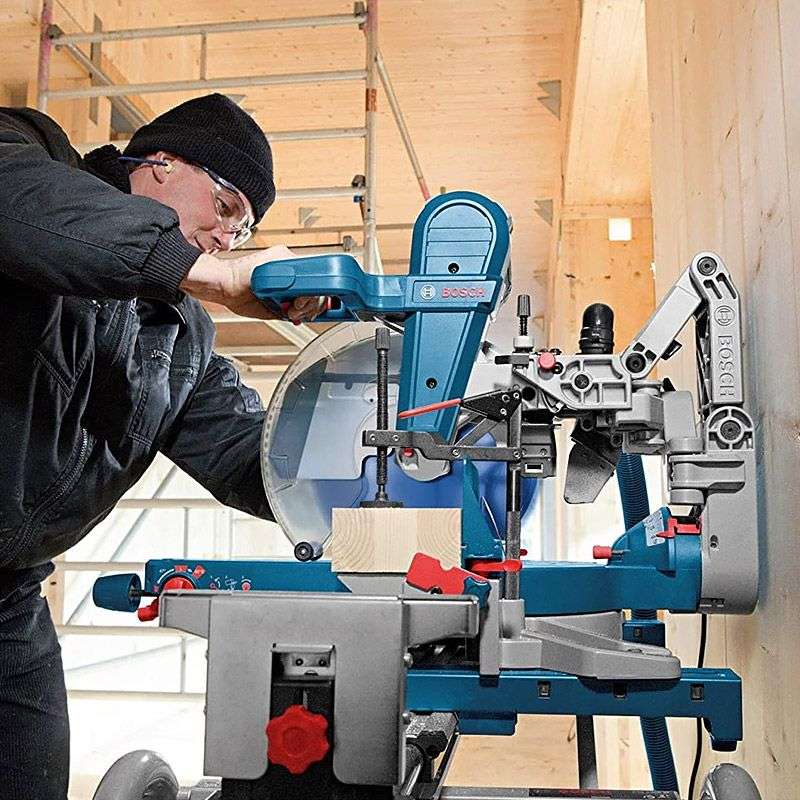 Scie à onglets Ø305mm BOSCH 0601B23600 - GCM 12 GDL Professional - 2000W + Support de travail GTA 2500 W Professional 0601B12100 - Image 7
