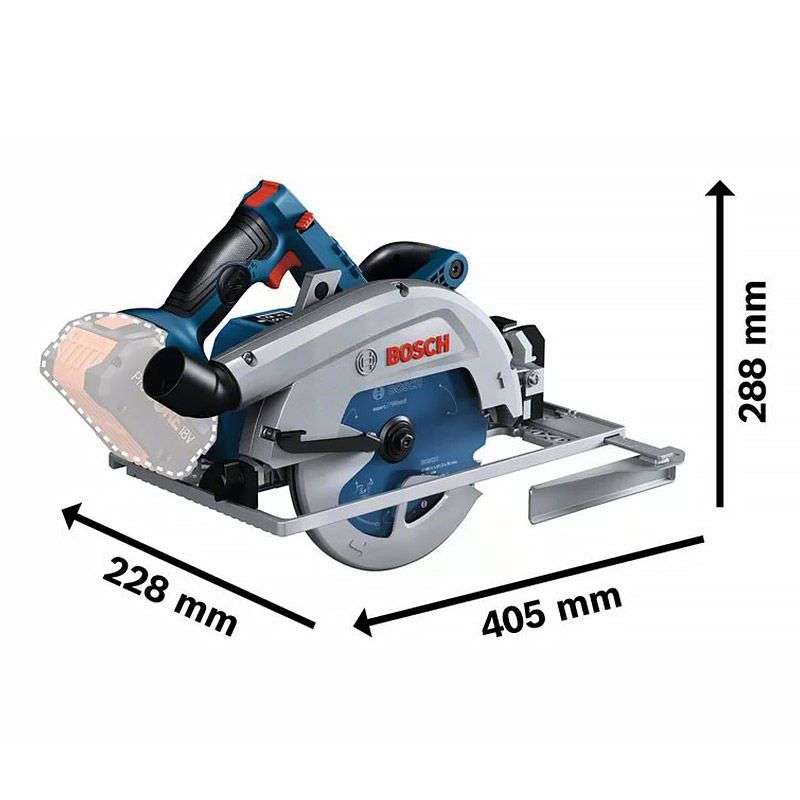 Scie circulaire sans fil BITURBO BOSCH GKS 18V-68 GC Professional (vendu sans batterie) en L-Boxx - Image 3