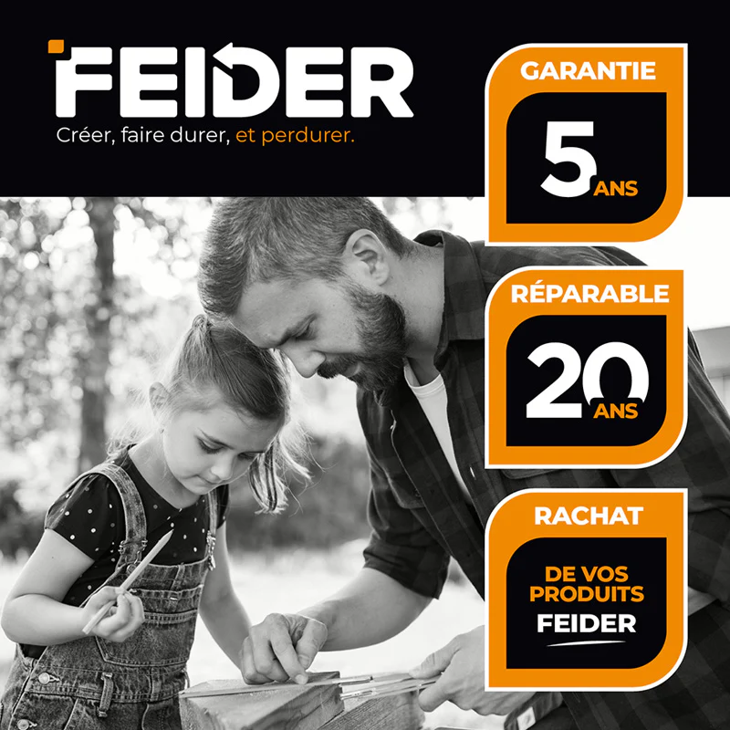 Scie plongeante FEIDER FS1612-1 1400 W 165 mm avec rail de guidage - Image 4