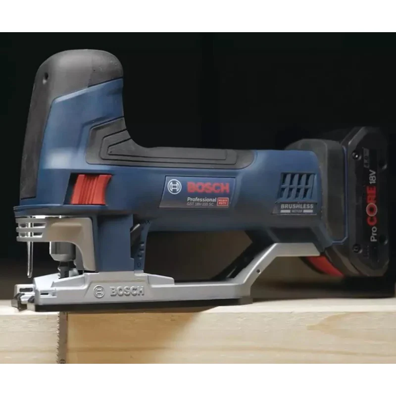 Scie sauteuse sans-fil BOSCH 06015B0000 GST 18V-155 SC Professionnal dans L-boxx 136 avec lames (sans batteries, sans chargeur) - Image 4