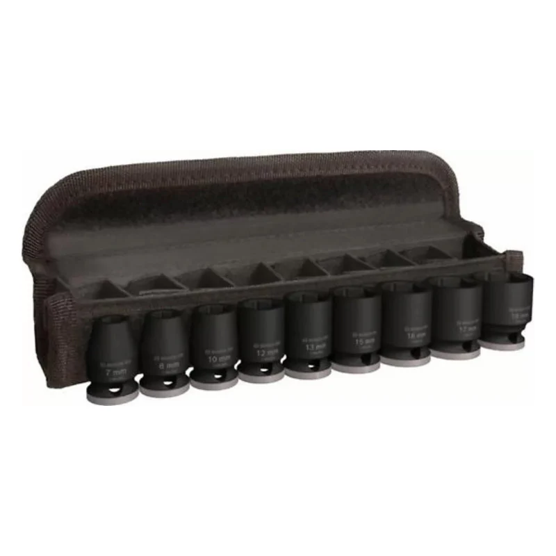 Set 9 Douilles BOSCH Impact PRO M 7,8,10,12,13,15,16,17,19 28-30M 3/8"