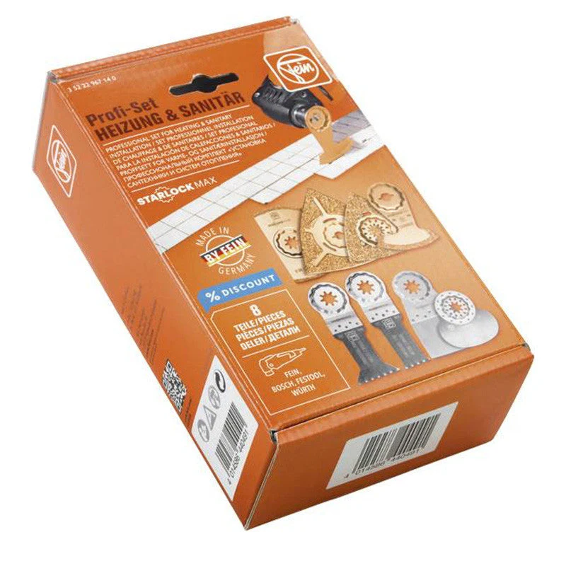 Set professionnel StarlockMax FEIN 35222967140 - Pour chauffage et sanitaire - 8 accessoires - Image 2
