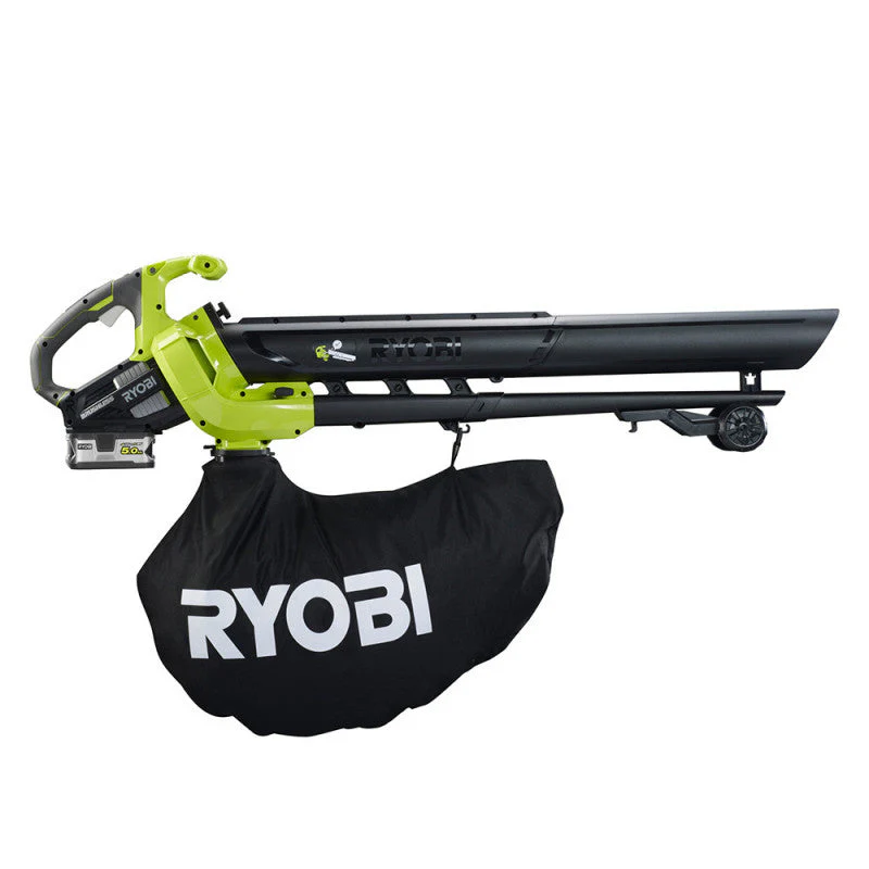 Souffleur aspiro-broyeur RYOBI RBV1850 3en1 18V - max 201 Km/h - 1 batterie Li-Ion 5Ah + Chargeur - Image 5