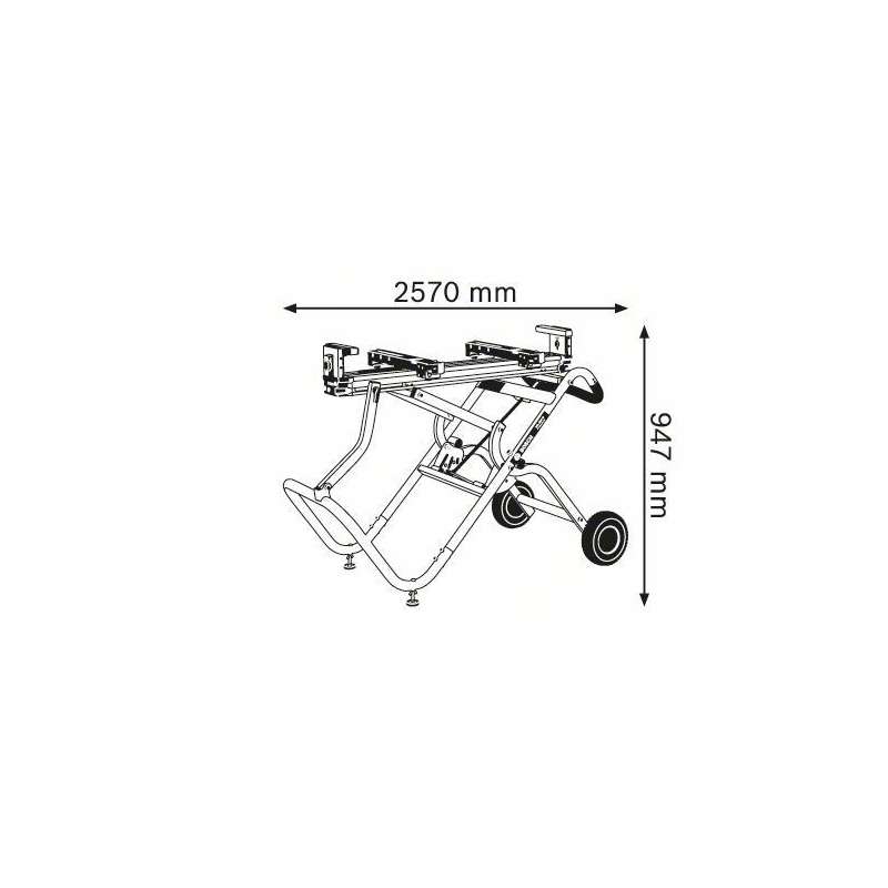 Support de travail roulant BOSCH 0601B12100 - GTA 2500 W Professional - Image 2