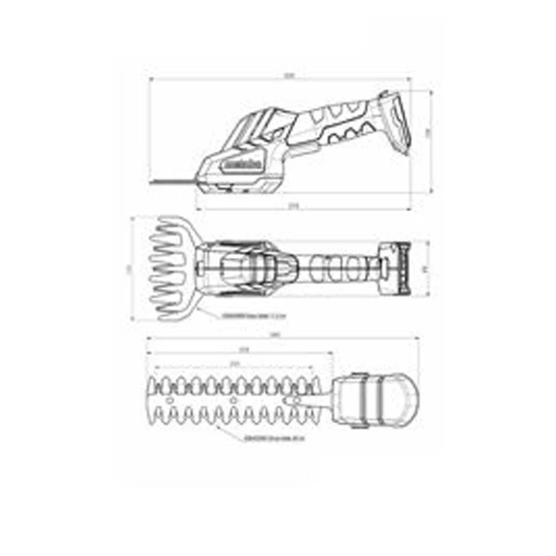 Taille-bordures METABO 12 V PowerMaxx SGS 12 Q  1x 2,0 Ah Li-Power, SC 30 + coffret - Image 3