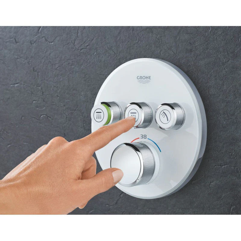 Thermostatique encastré GROTHERM SMARTCONTROL GROHE 29904LS0 - 3 sorties - blanc - Image 5